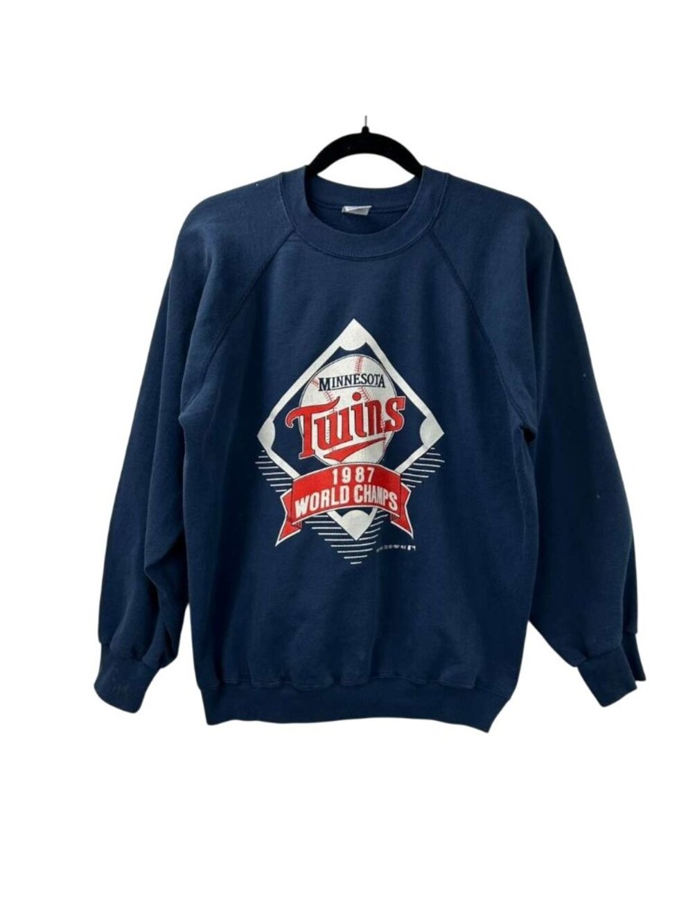 Vintage 1987 Trench Men's L Minnesota Twins Sweatshirt MLB World Champions USA